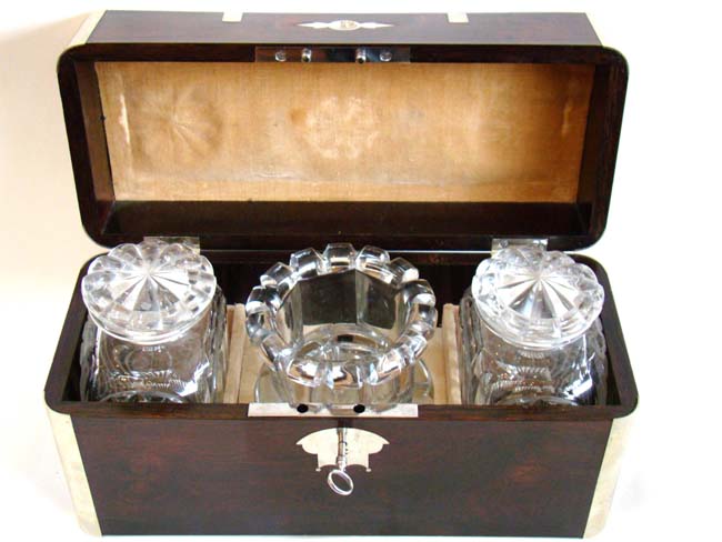 A Magnificent Silver Mounted Rosewood Tea Caddy Box circa 1810 — image 6